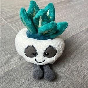 Plush Plant Toy - Teal and White Succulent Plush